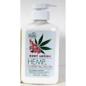 Natural Therapy Hemp Cherry Blossom Soothing Body Lotion 16.9 Oz New